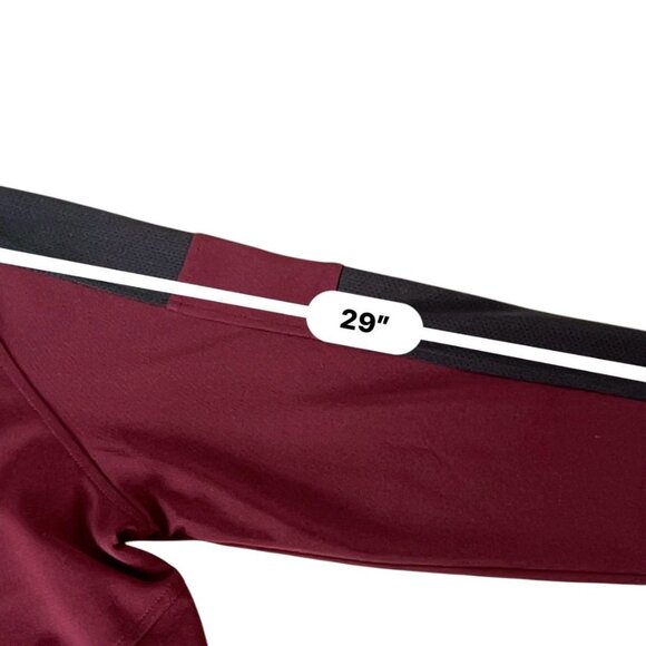 Under Armour Fitted Performance Jacket Full Zip Large Burgundy Mesh Sleeves - Picture 14 of 15